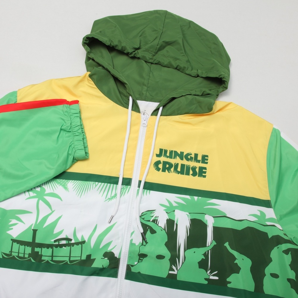 Disney Parks Jungle Cruise Windbreaker Jacket Hooded Plus Size 3X Colorful